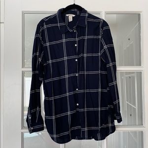 H&M blue and white plaid